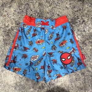 Marvel Spiderman Superhero Swim Shorts Swim Trunks 3T Disney